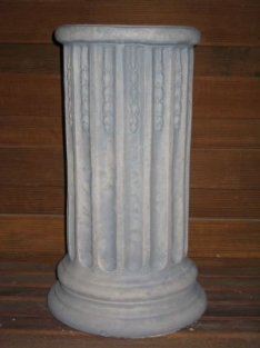 Schöne runde Säule aus massivem Kunststein, sehr massiv und schwer